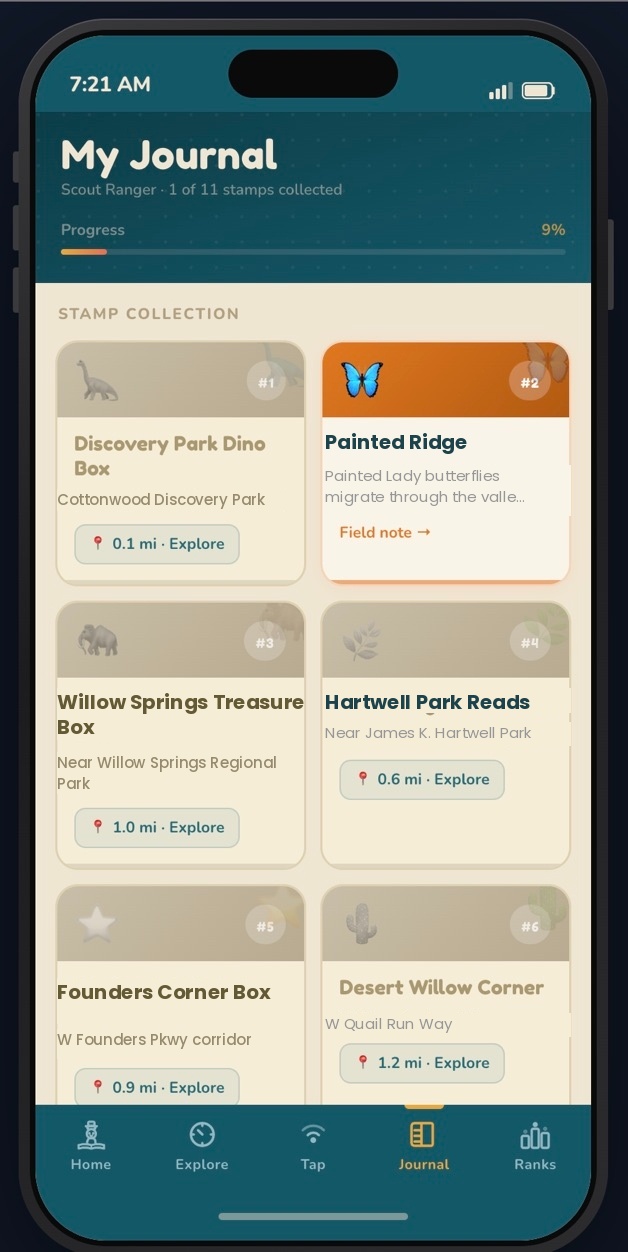 Journal — the live stamp collection.